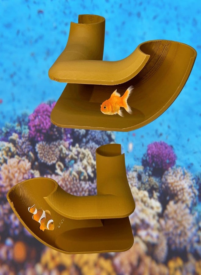 Chatelet REEFSHAPE Aquarium Corner Tube Viewing Tunnel | Fish, Shrimp, Loaches Hideout for Aquariums | Unique Underground Tube Viewing Tunnel | Made in USA (Corner Tube, Tan), 30830 - Image 4